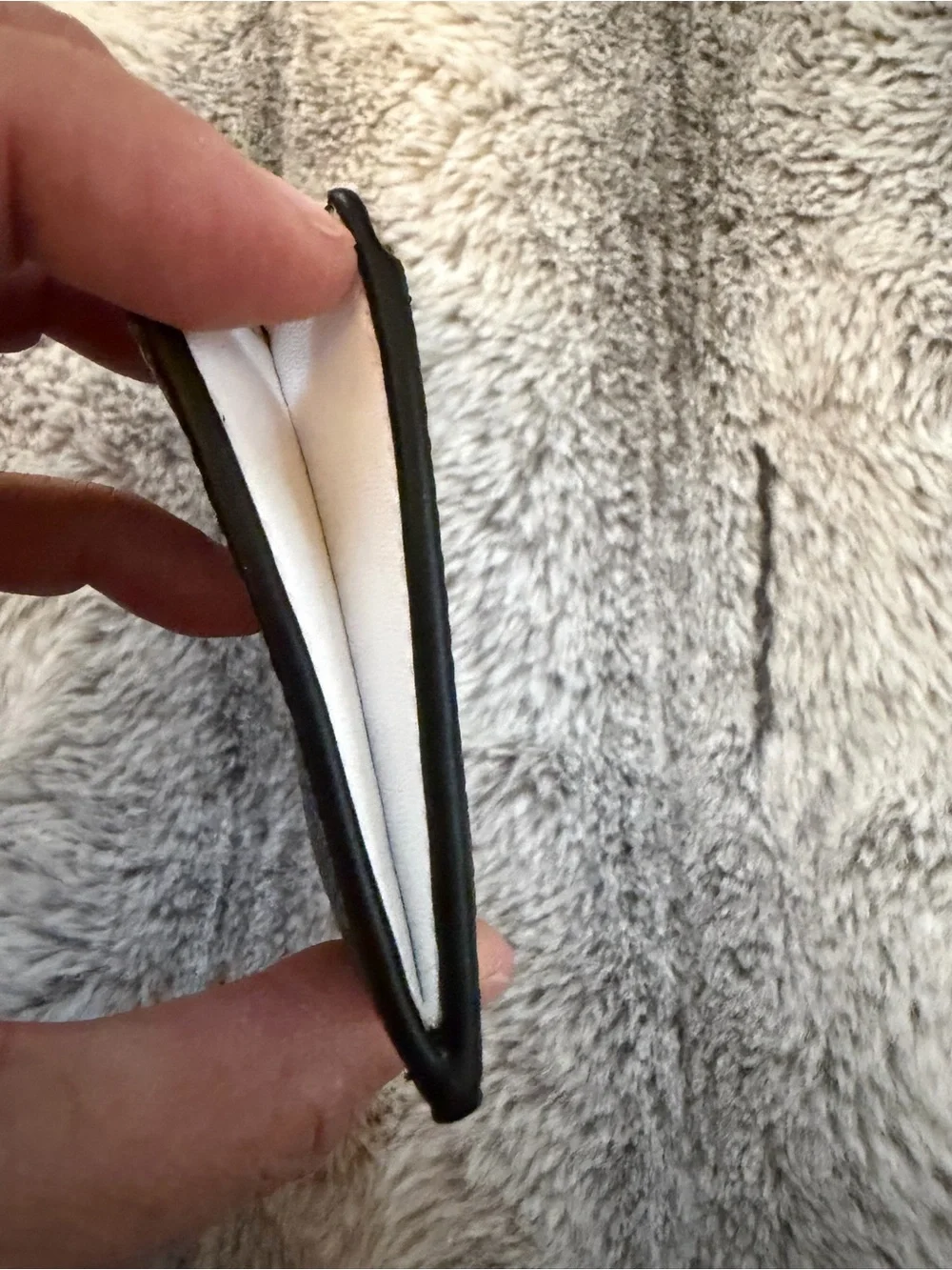 NWT Michael Kors Black & White Leather Zip Card Case Wallet $98